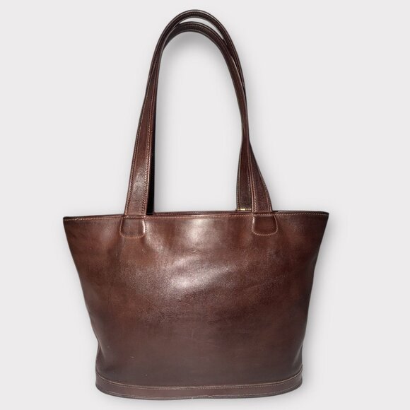 VTG Coach Bleecker Bucket Tote 9302 Mahogany Leather Shoulder Bag 90s USA - Picture 3 of 8